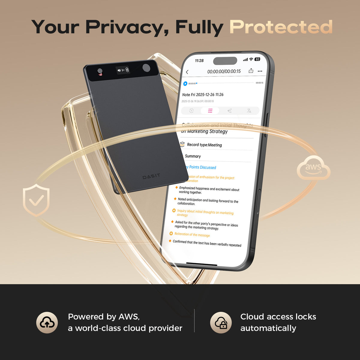 Govos AI Voice Recorder with GPT Transcription & Meeting Notes