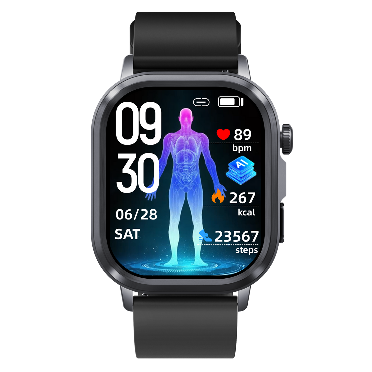 Govos ET473 AI Smart Health Watch with ECG & Micro Health Checkup