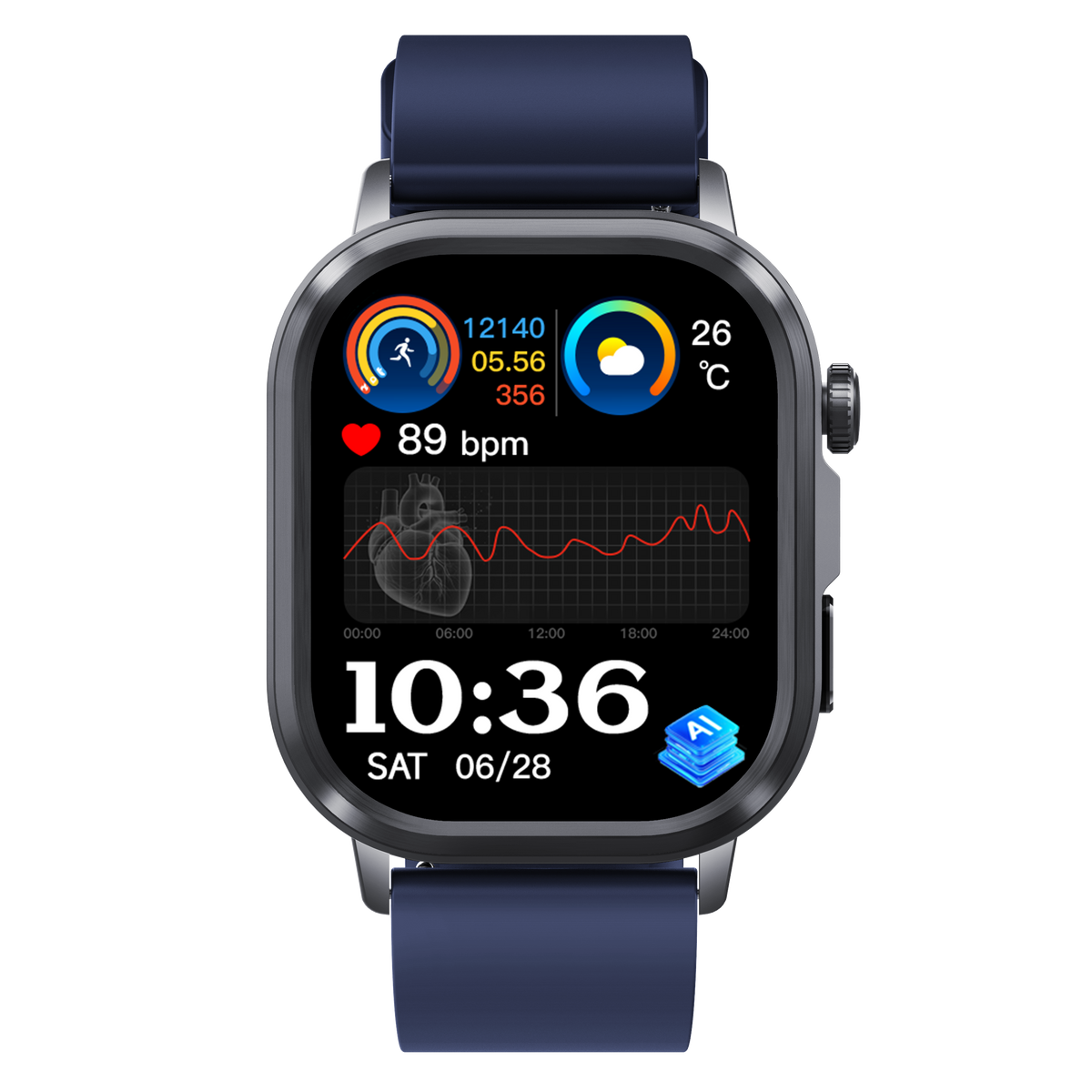 Govos ET473 AI Smart Health Watch with ECG & Micro Health Checkup