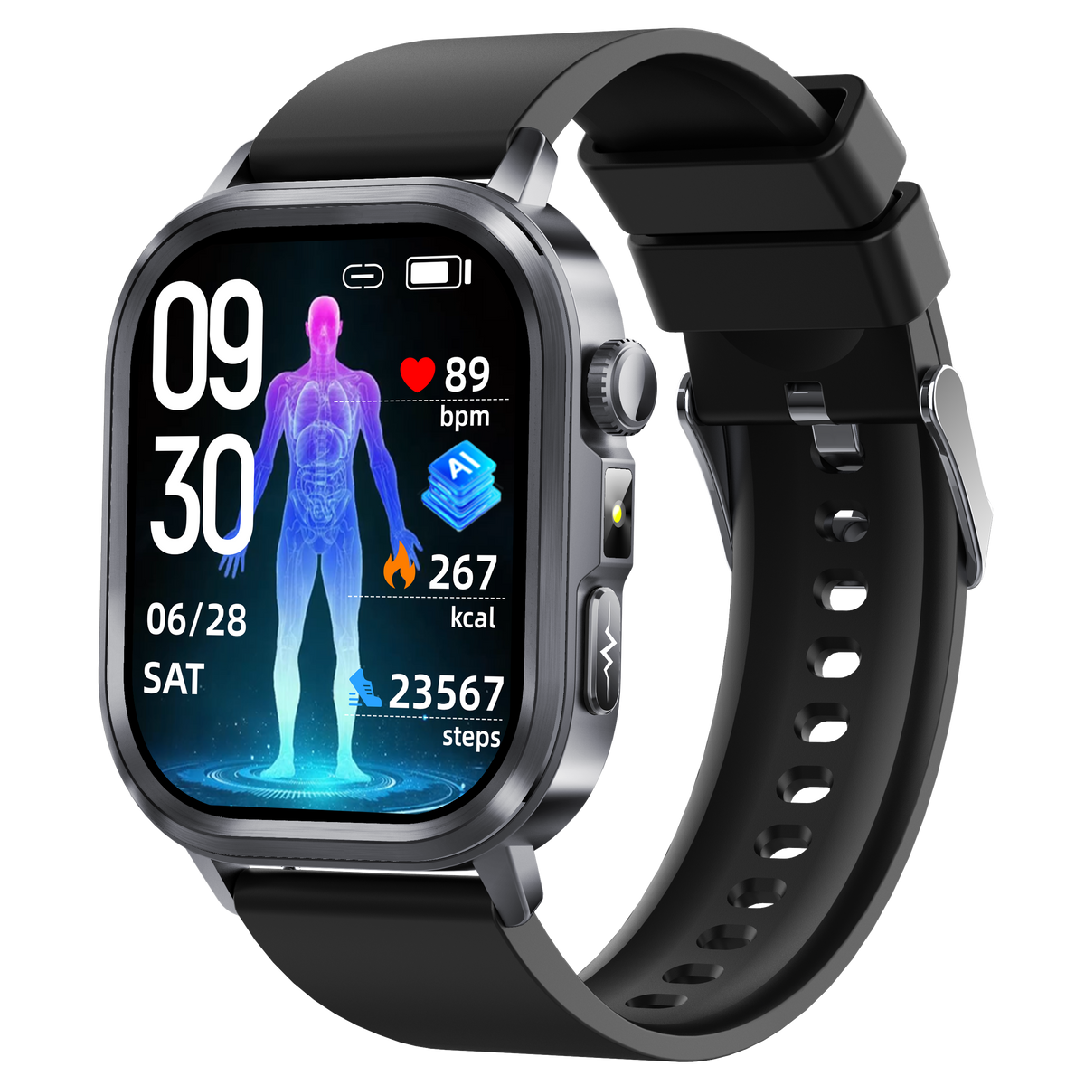 Govos ET473 AI Smart Health Watch with ECG & Micro Health Checkup
