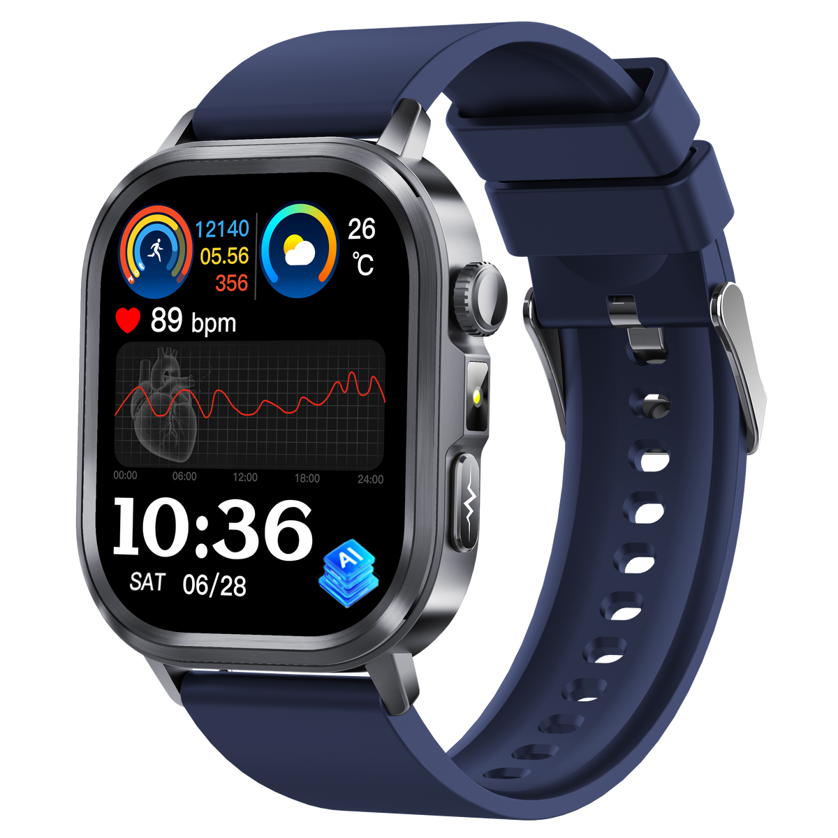 Govos ET473 AI Smart Health Watch with ECG & Micro Health Checkup