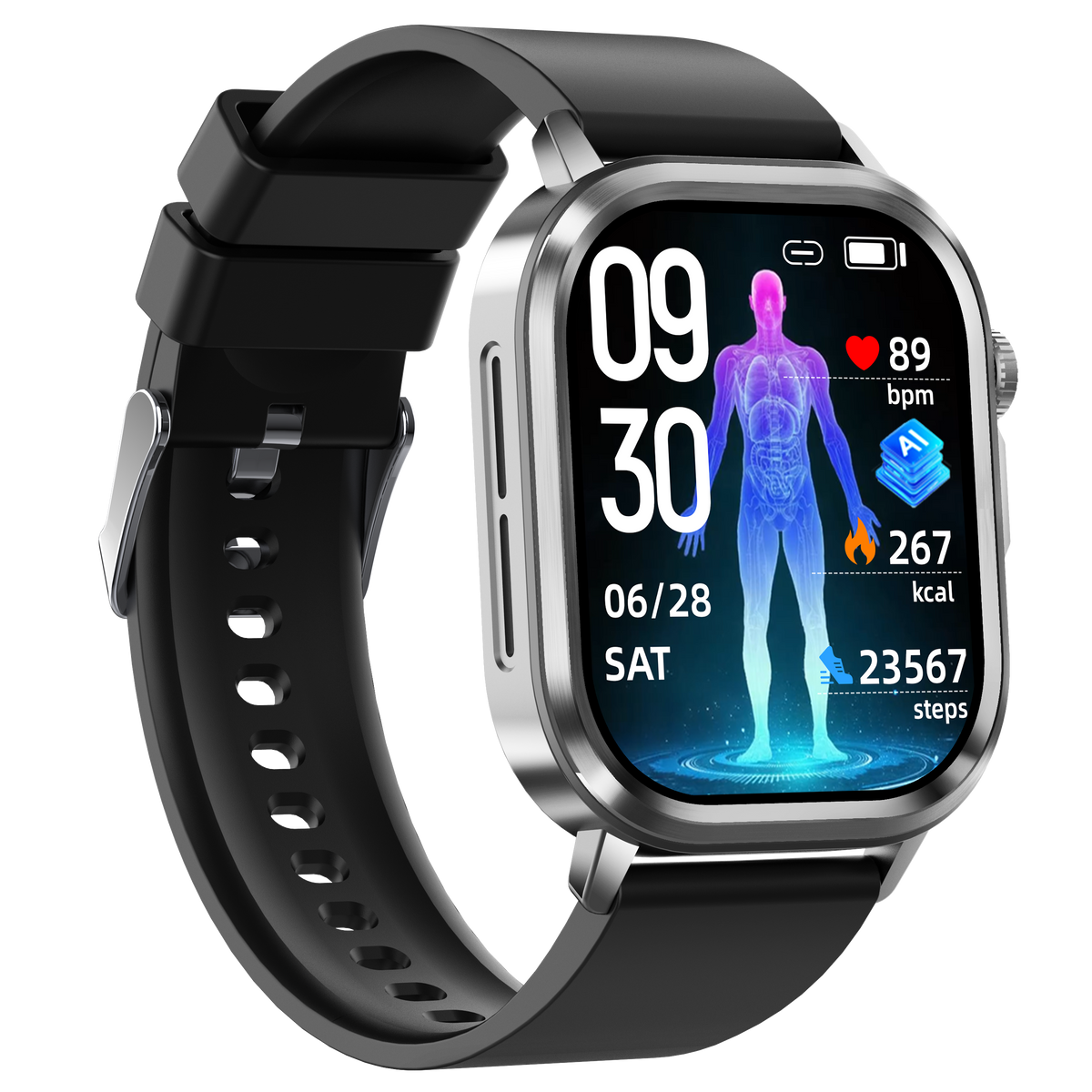 Govos ET473 AI Smart Health Watch with ECG & Micro Health Checkup