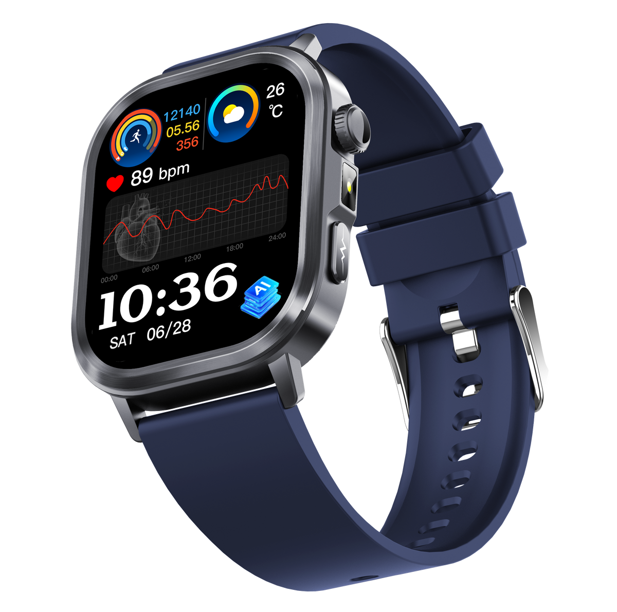 Govos ET473 AI Smart Health Watch with ECG & Micro Health Checkup