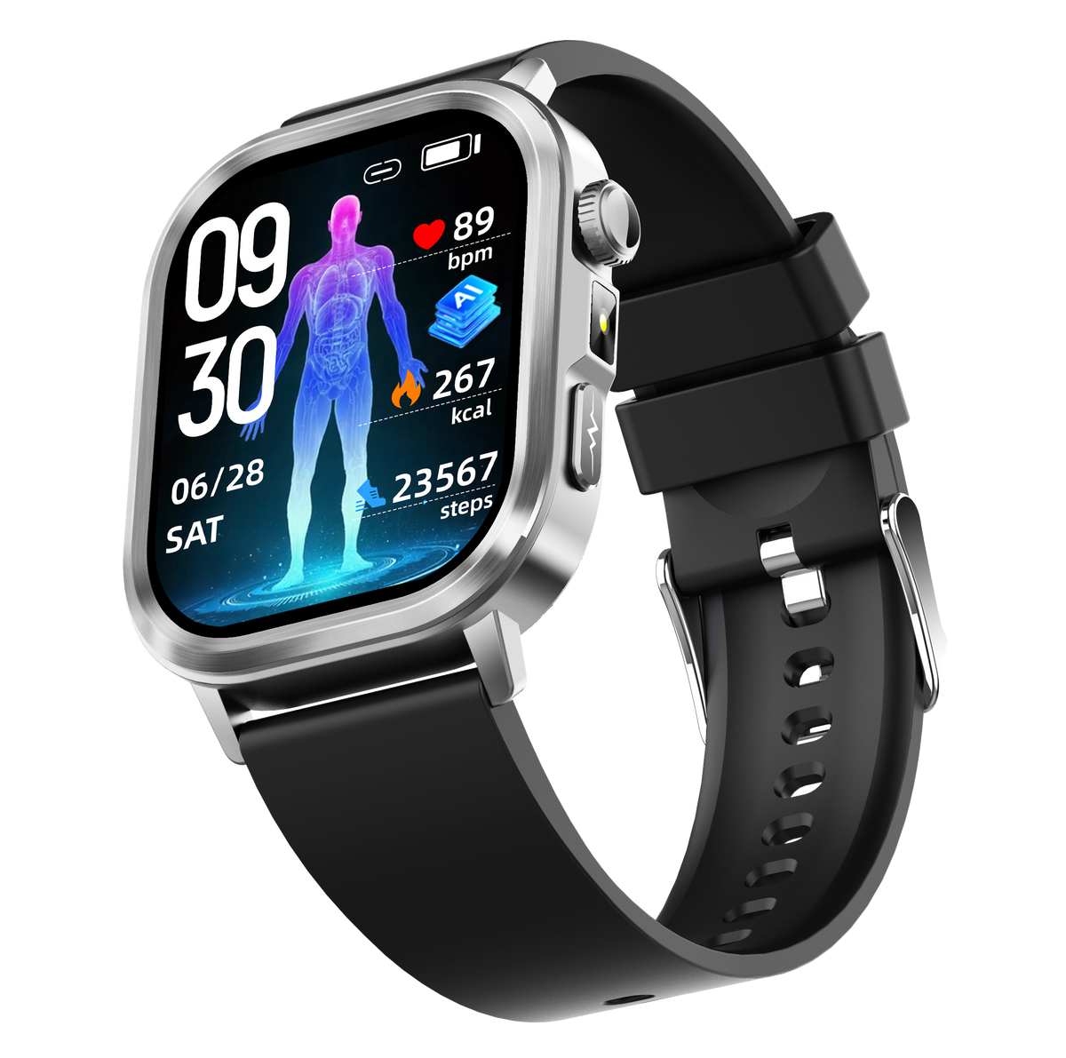 Govos ET473 AI Smart Health Watch with ECG & Micro Health Checkup