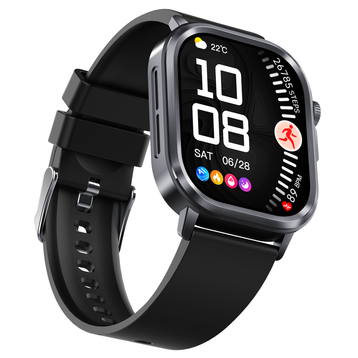 Govos ET473 AI Smart Health Watch with ECG & Micro Health Checkup
