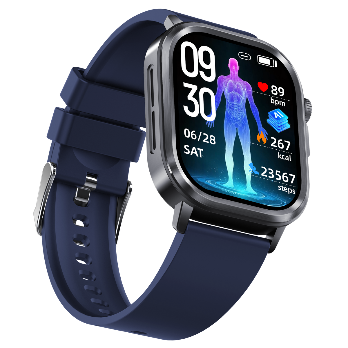 Govos ET473 AI Smart Health Watch with ECG & Micro Health Checkup