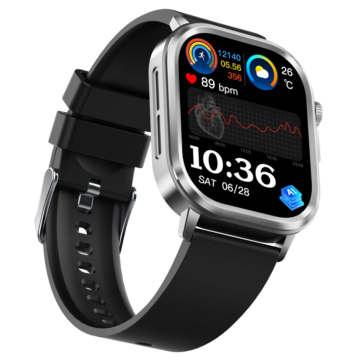 Govos ET473 AI Smart Health Watch with ECG & Micro Health Checkup